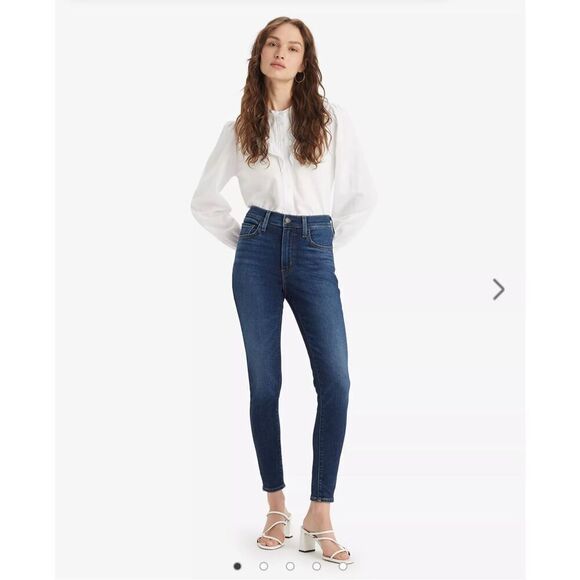 Levi’s 701 High Rise Super Skinny Dark Wash Women’s Jeans 31x30 Perfect! - Picture 2 of 10